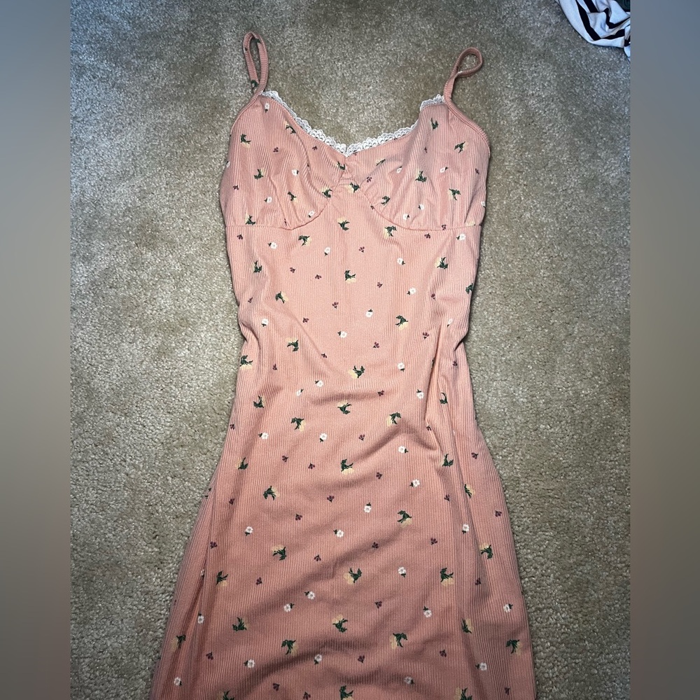 Pink floral pattern bodycon